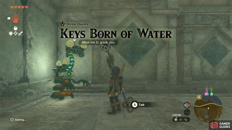 The “Keys Born of Water” shrine quest that unlocks the Jochisiu Shrine tests Link’s elemental thinking and requires a bit of well-timed Ultrahand work. 1.